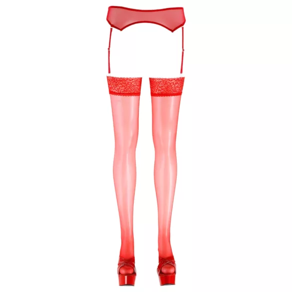 Cottelli - Csipkés harisnya (piros)