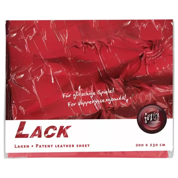 Fetish - lakk lepedő - 200x230 cm (piros)
