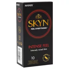 Manix SKYN Intense - latexmentes, gyöngyös óvszer (10 db)