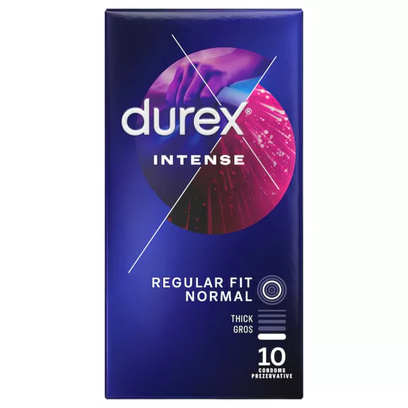 Durex Intense - bordázott és pontozott óvszer (10 db)