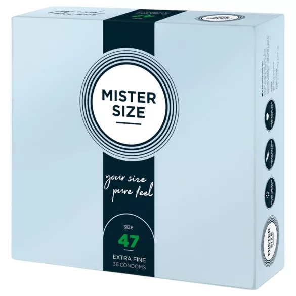 Mister Size vékony óvszer - 47 mm (36 db)