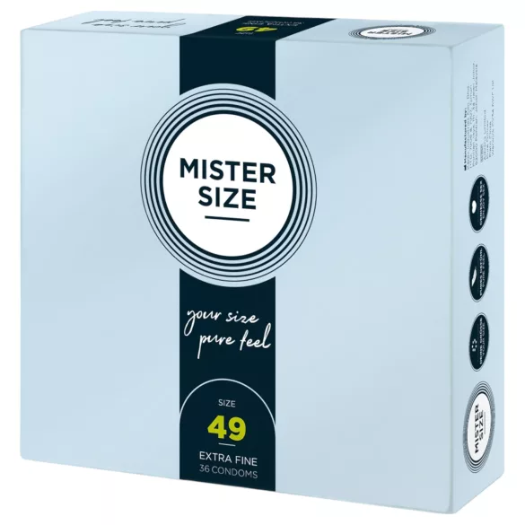 Mister Size vékony óvszer - 49 mm (36 db)
