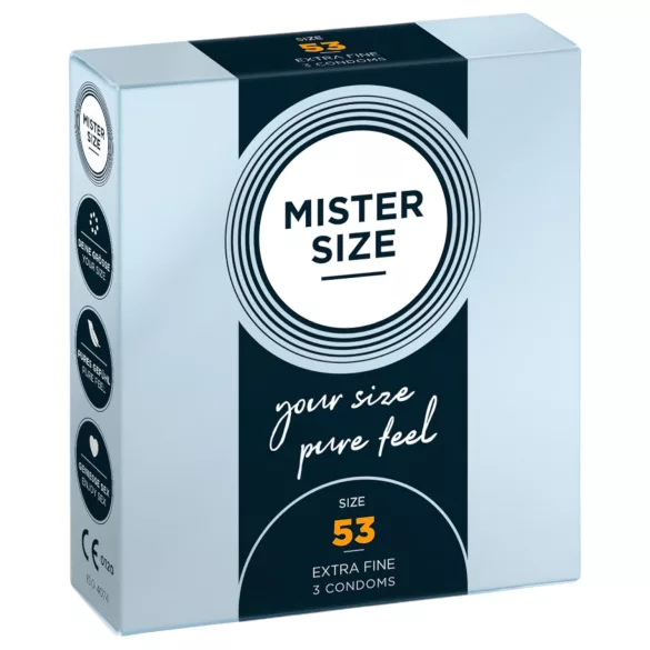 Mister Size vékony óvszer - 53 mm (3 db)