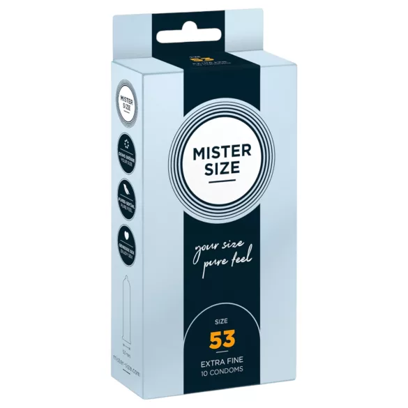 Mister Size vékony óvszer - 53 mm (10 db)