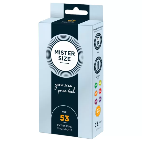 Mister Size vékony óvszer - 53 mm (10 db)