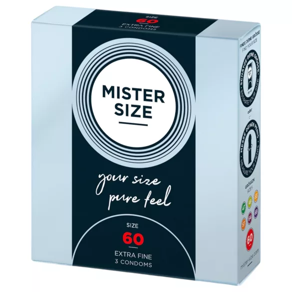Mister Size vékony óvszer - 60 mm (3 db)
