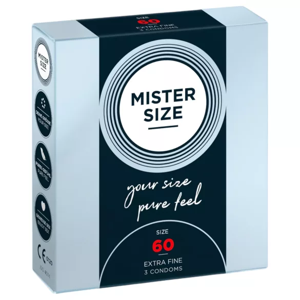 Mister Size vékony óvszer - 60 mm (3 db)