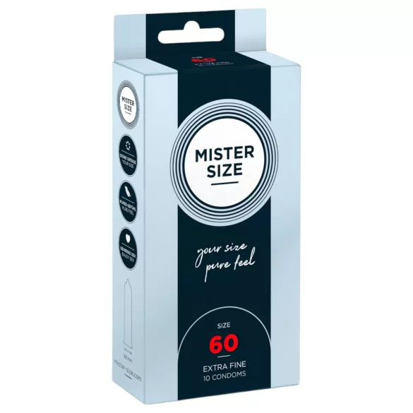 Mister Size vékony óvszer - 60 mm (10 db)