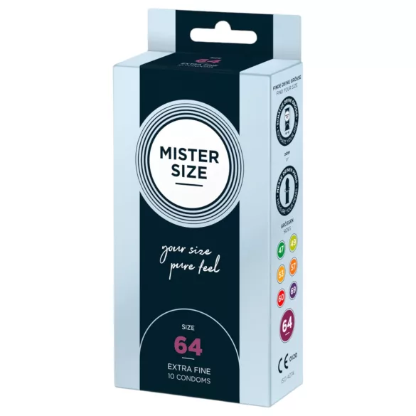 Mister Size vékony óvszer - 64 mm (10 db)