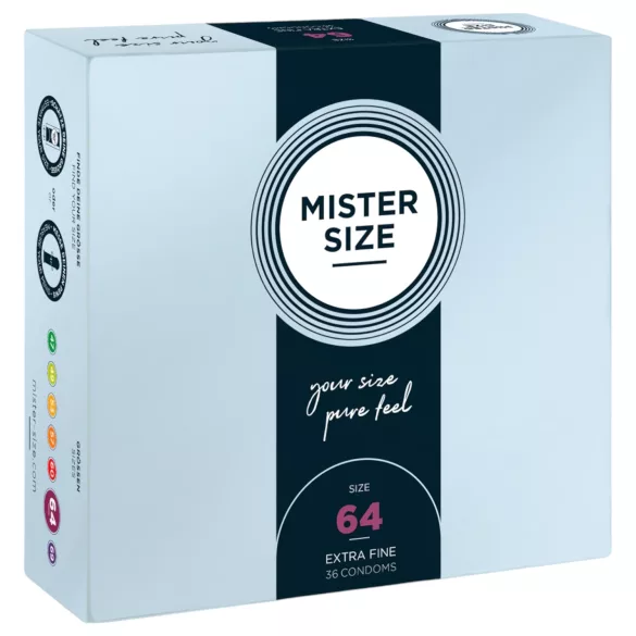 Mister Size vékony óvszer - 64 mm (36 db)