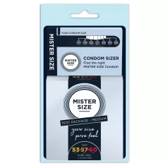 Mister Size óvszer Tesztcsomag Péniszmérővel - 3 db