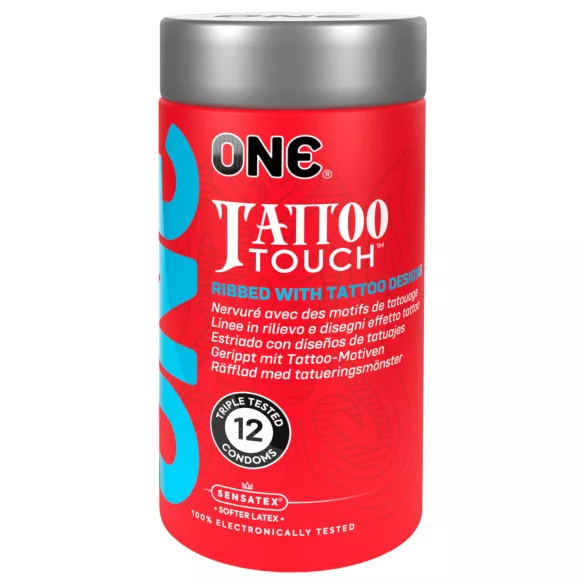 ONE Tattoo Touch - tetkó mintás óvszer (12 db)