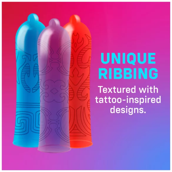 ONE Tattoo Touch - tetkó mintás óvszer (12 db)