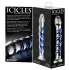 Icicles No. 5 - spirál üveg dildó (átlátszó-kék)