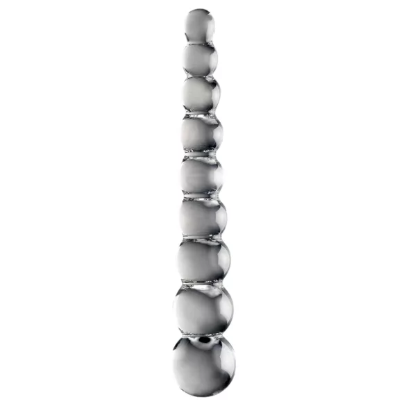 Icicles No. 2 - gömbös üveg dildó (átlátszó)
