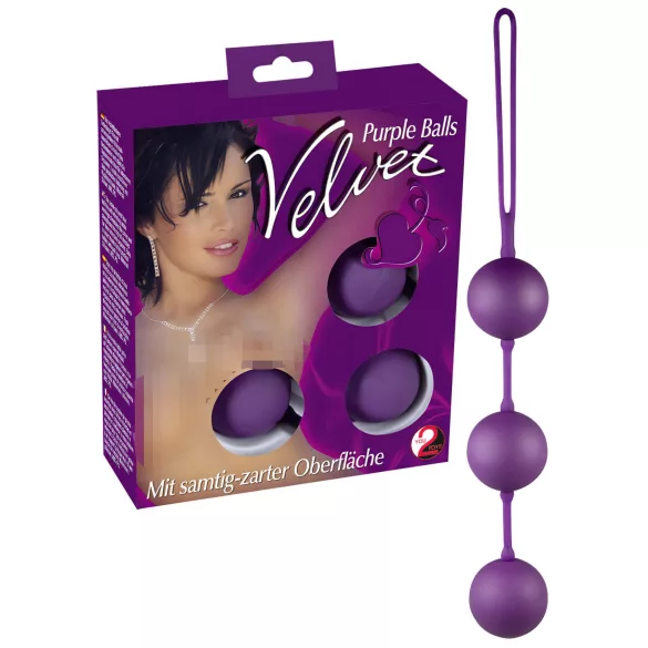 You2Toys Velvet - tripla gésagolyó kegel tornához (lila)