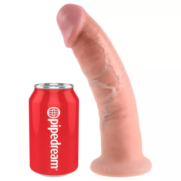 King Cock 9 - tapadókorongos élethű dildó (23cm) - natúr