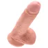King Cock 7 herés dildó (18 cm, natúr)