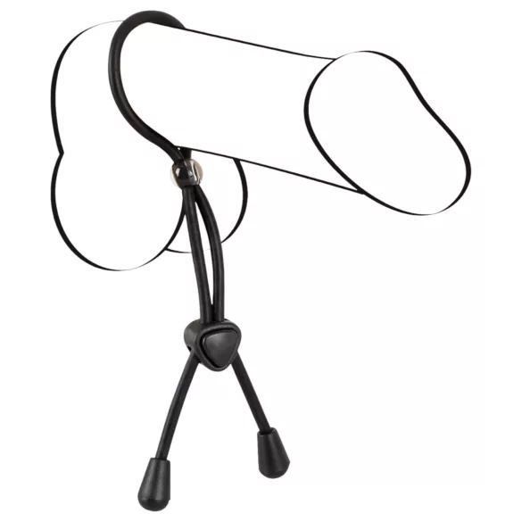 Bad Kitty - szilikon here- és péniszgyűrű (fekete)