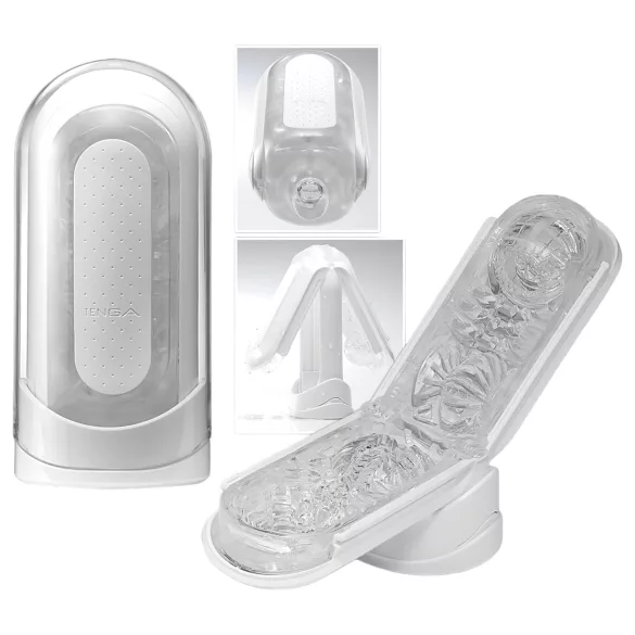 TENGA Flip Zero - szuper-maszturbátor férfiaknak (fehér)