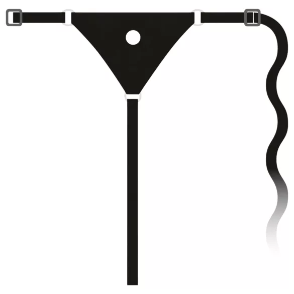 You2Toys - Silicone Strap-On - felcsatolható dildó (fekete)