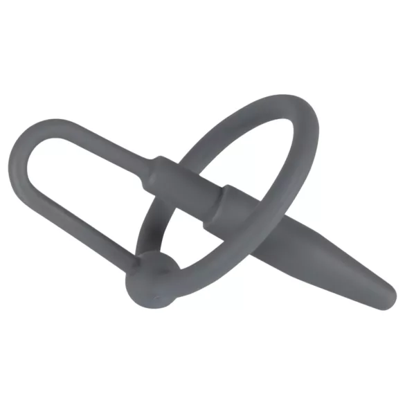 You2Toys - Penisplug - szilikon makkgyűrű kúpos dilátorral (szürke)