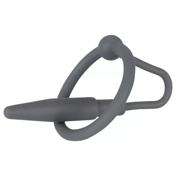 You2Toys - Penisplug - szilikon makkgyűrű kúpos dilátorral (szürke)