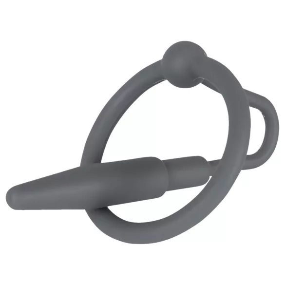 You2Toys - Penisplug - szilikon makkgyűrű kúpos dilátorral (szürke)