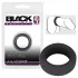 Black Velvets - vastagfalú péniszgyűrű (2,6cm) - fekete