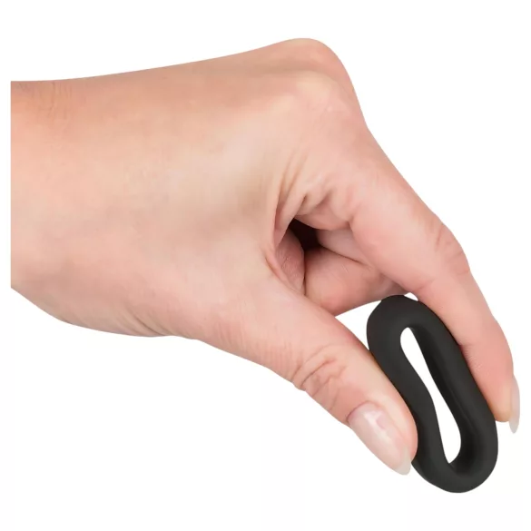 Black Velvets - vastagfalú péniszgyűrű (2,6cm) - fekete