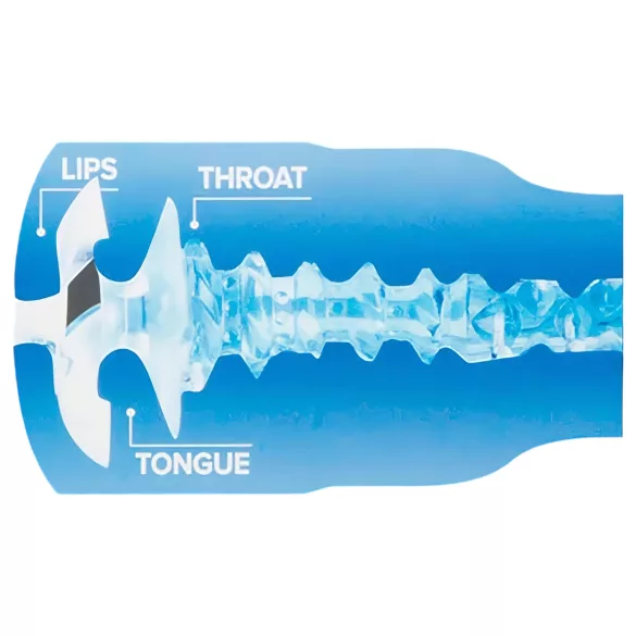 Fleshlight Turbo Thrust - élethű szívó maszturbátor (kék)