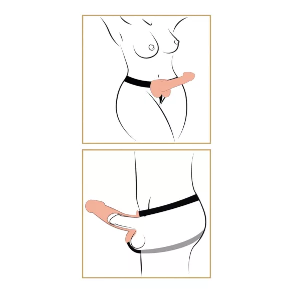 Pipedream - Fetish Strap-on 9 - felcsatolható dildó (natúr)