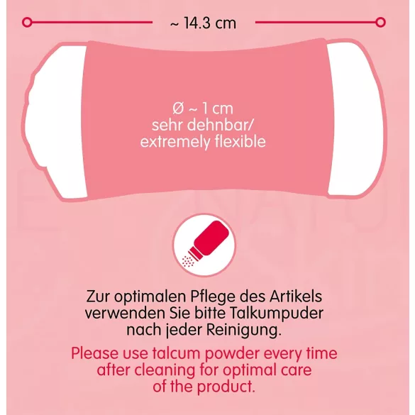 Nature Skin - punci és popsi maszturbátor (natúr-fekete)