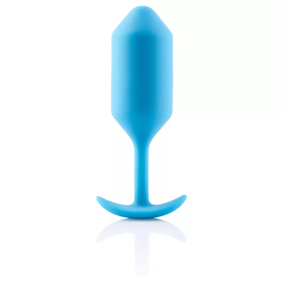 b-vibe Snug Plug 3 - dupla golyós butt plug (180g) - kék