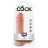 King Cock 8 herés dildó (20 cm) - natúr