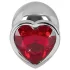 You2Toys - Diamond - 85g-os alumínium anál plug (ezüst-piros)