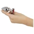 You2Toys - Diamond - 85g-os alumínium anál plug (ezüst-piros)