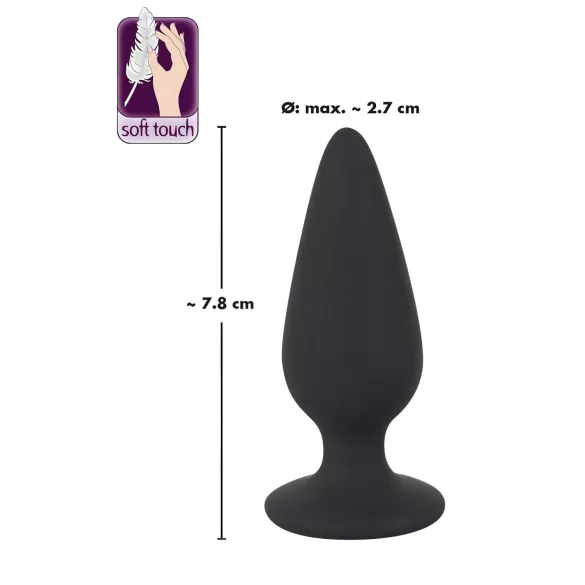 Black Velvets Heavy - 40g-os anál plug (fekete)
