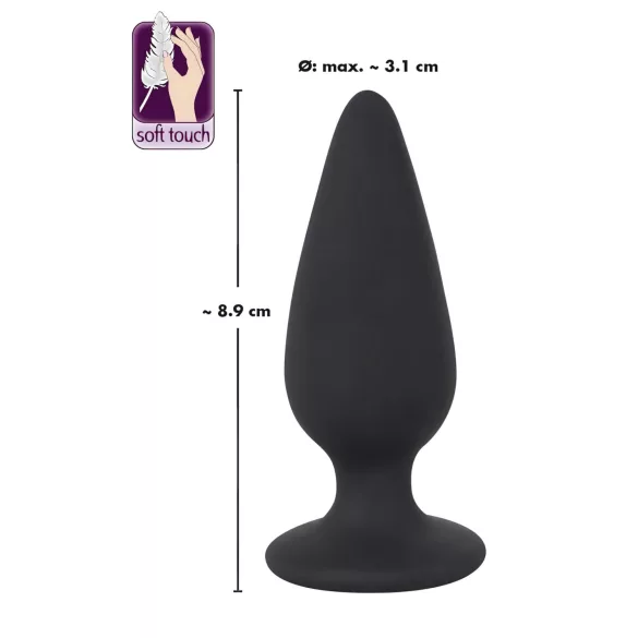 Black Velvets Heavy - 75g-os anál plug (fekete)