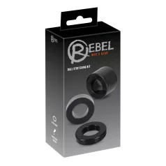   Rebel Ball - pénisz- heregyűrű és nyújtó szett - (fekete)