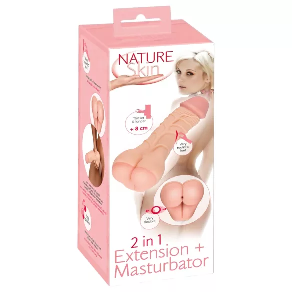 Nature Skin - 2in1 műpopsi és péniszköpeny (testszínű)