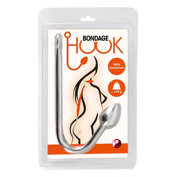 You2Toys - alumínium anál horog (179g) - ezüst
