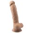 Silexd 7 - tapadókorongos dildó - 17,5cm (natúr)