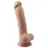 Silexd 7 - tapadókorongos dildó - 17,5 cm (testszínű)