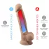 Silexd 7 - tapadókorongos dildó - 17,5cm (natúr)