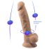 Silexd 7 - tapadókorongos dildó - 17,5cm (natúr)
