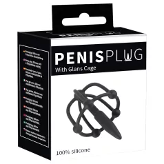   You2Toys - Penisplug - szilikon makk ketrec dilátorral (fekete)