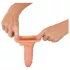 Realistixxx - heregyűrűs hosszabbító péniszköpeny - 19cm (natúr)