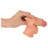 Realistixxx - heregyűrűs hosszabbító péniszköpeny - 19cm (natúr)