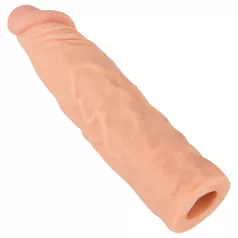   Nature Skin - hosszabbító, vastagító péniszköpeny (19,5cm)